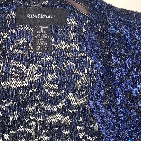 R&M Richards Formal Jacket Lace Long Dress Set NEW - Picture 12 of 16